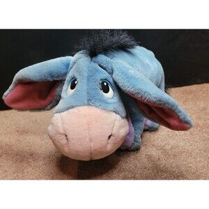 Disney Mattel Tail Spinning Eeyore 12" Plush Vintage 1997 Winnie The Pooh